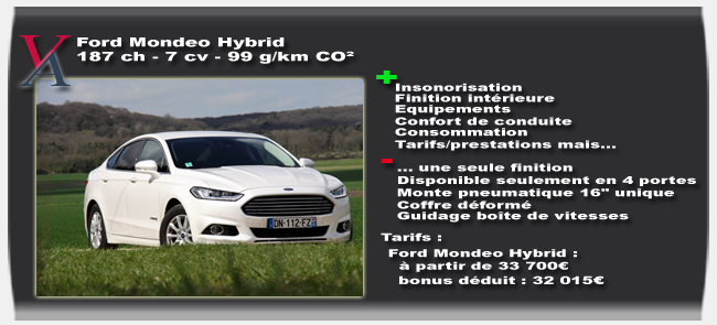 Essai Ford Mondeo Hybrid - Vivre Auto
